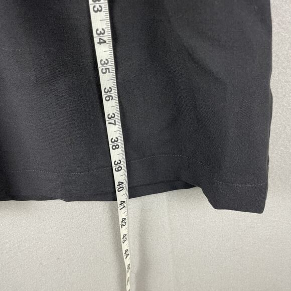 Vintage Orvis Dress Womens 18 Black Button Front USA Made 80s Minimal Modest - Picture 9 of 14